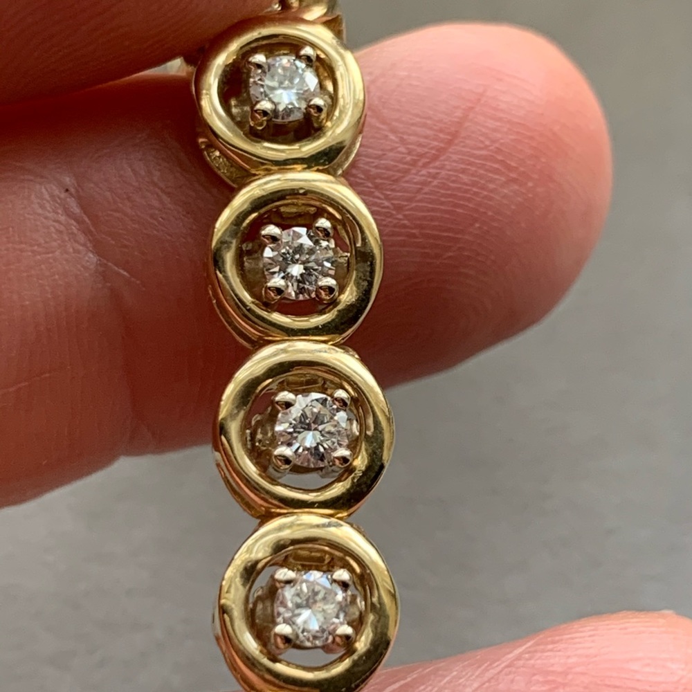 NEW 14KY Add A Stone Diamond Tennis Bracelet